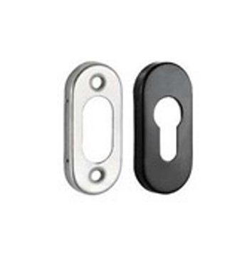 [FK499] Stainless Steel Oval Escutcheons Euro cylinder - Black