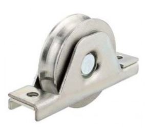 [WH397] Stainless Steel Sliding Gate Wheel - 90mm U Groove Internal - Double Bearing