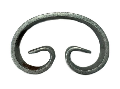 [MT120] Steel C Scroll 120x80x20x6mm - Zinc Plated