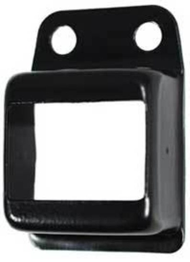 [BKRB496] Steel Fence Rail Bracket, 40x40mm Tube, Single Lug, 2 Hole - Black