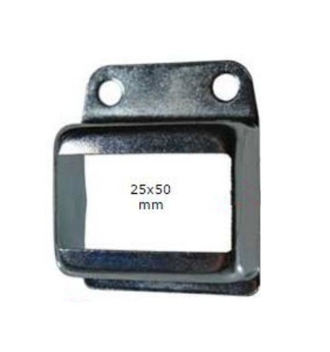 [BKRB463] Steel Fence Rail Bracket, 50x25mm Wide Tube, Single Lug, 2 Hole