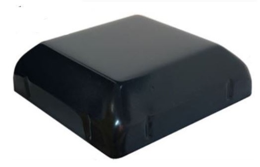 [CPSQ681] Steel Galvabond Post End Cap 100x100mm Black