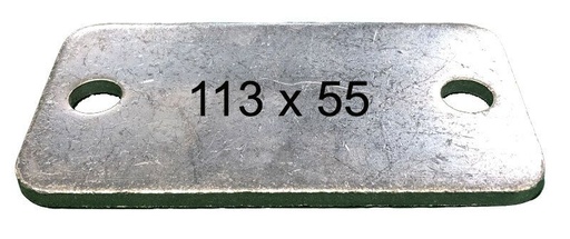 [SE770] Steel Rectangular Base Plate 113x55x5mm - Zinc plated