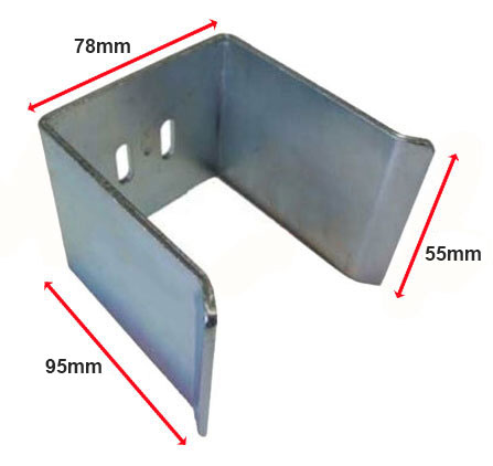 [SGSB420] Steel Sliding Gate Holder for gates size 75mm - Zinc plated 