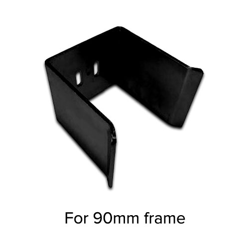 [SGSB425B] Steel Sliding Gate Holder/Catcher for Gates 90mm, Black, Small Profile