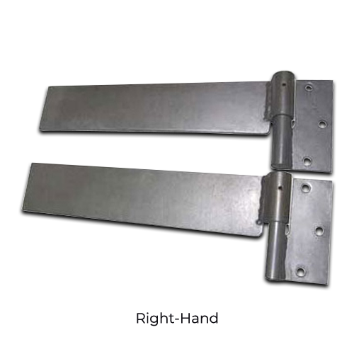 [HN614] Zinc Plated Strap Hinges For Steel Gates - 19mm Pin, 300x65mm, RH, Silver - Pair