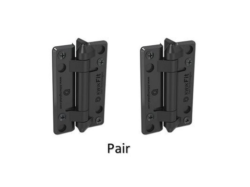 [HN725] D&D KwikFit Non-Spring Swing Gate Hinges - 20kg, Black, Two Legs - Pair