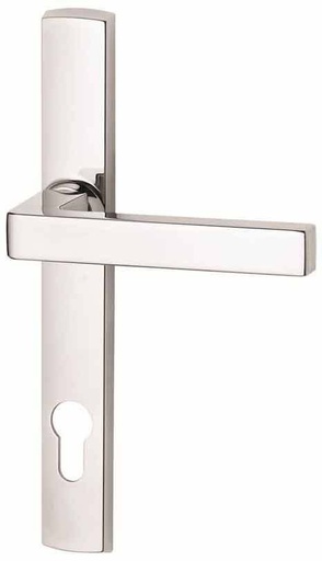 [FK272] Swing Gate Lever Handle Set - Palladium  Lever On Long Plate Chrome