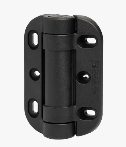 [HN709] Safetech MegaKlik Adjustable Self Closing Hinges - 85kg, Black, Two Legs, Safety Cap Included - Pair