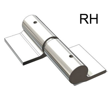 [HGHW200] Swing Gate Weld to Weld Prison Hinge 16mm RH / pair - Zinc plated