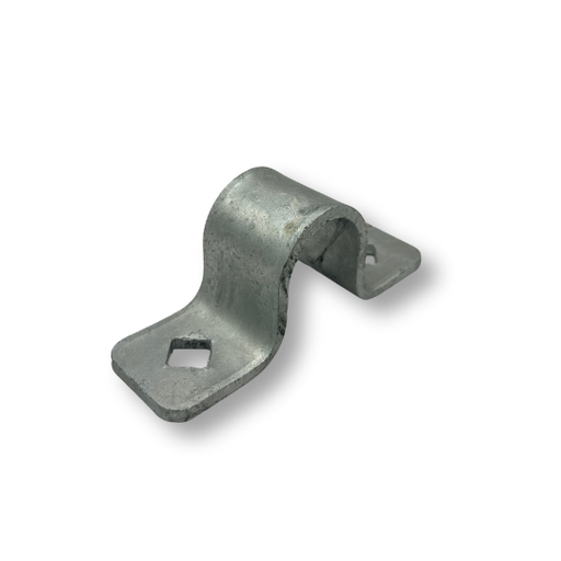 [HN144] Swing Gate Hot Dip Galvanized Pipe Hinge Strap (Loose Fit, 25NB, Diamond Hole) - Strap Part Only