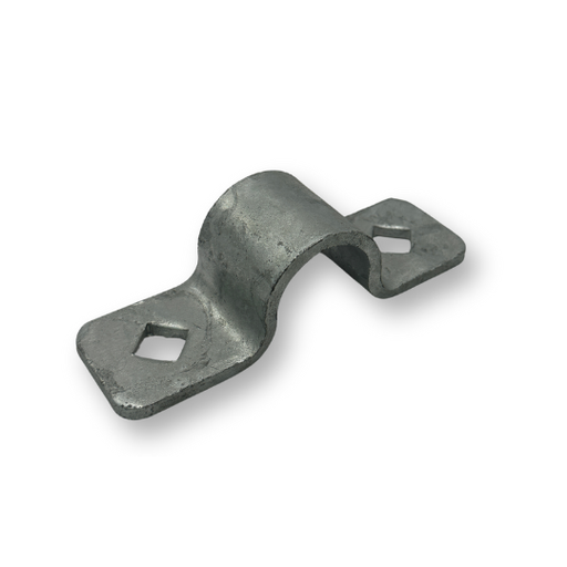[HN152] Swing Gate Hot Dip Galvanized Pipe Hinge Strap (Loose Fit, 25NB, Low, Diamond Hole) - Strap Part Only