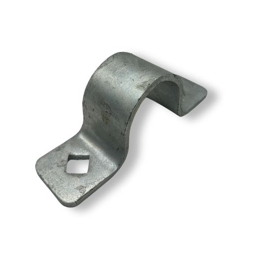 [HN156] Swing Gate Hot Dip Galvanized Pipe Hinge Strap (Loose Fit, 40NB, Diamond Hole, Low) - Strap Part Only