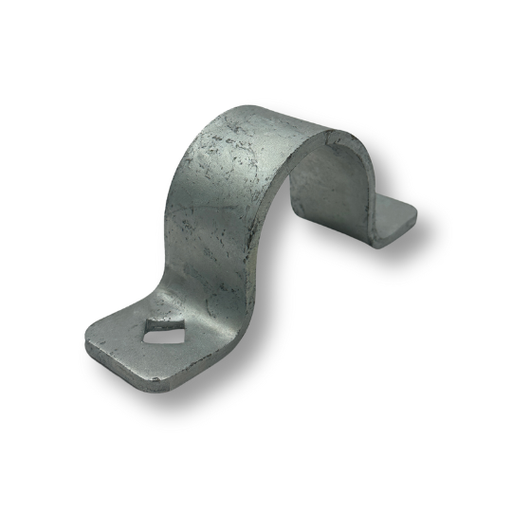 [HN158] Swing Gate Hot Dip Galvanized Pipe Hinge Strap (Loose Fit, 50NB, Diamond Hole) - Strap Part Only
