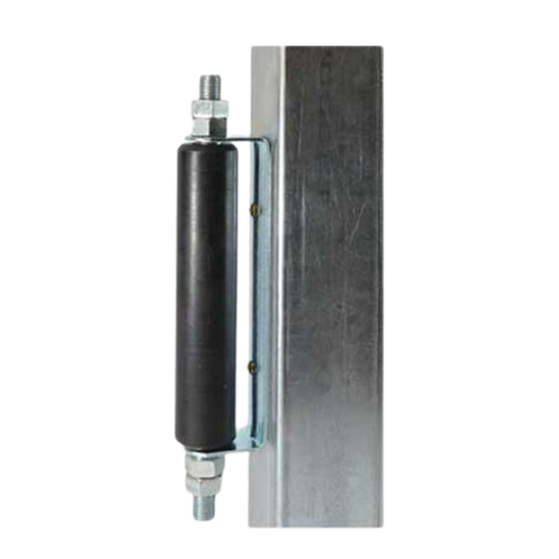 [WH185] Sliding Gate Side Roller Bracket - 350x40mm Black Roller, Silver Side Bracket
