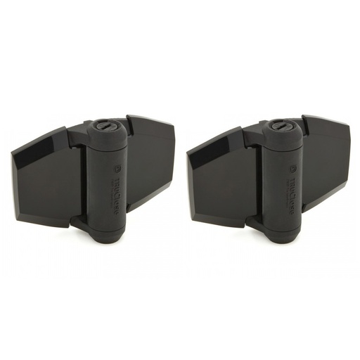 [HN747] D&D TruClose Adjustable Self Closing Hinges for Gates up to 30kg : Black, for Vinyl/Wood, No Legs