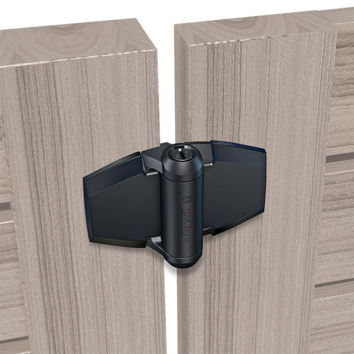 [HN748] D&D TruClose Adjustable Self Closing Hinges for Gates up to 30kg : Black, for Metal/Wood, Two Legs