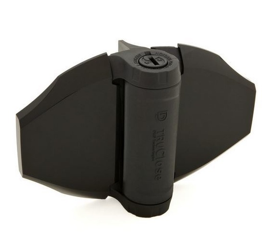 [HN770] D&D TruClose Adjustable Self Closing Hinges - 70kg, Black, For Vinyl/Wood, 19mm Gap, One Leg - Pair