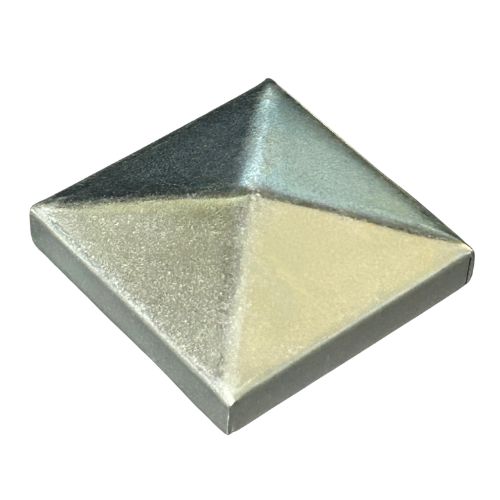 [CPSQ660] Zinc Plated Post Steel End Cap for tube 50x50mm Pyramid style