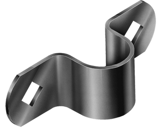 [HN157] Round Tube Bolt-On Hinge Strap - Tight Fit, 40NB, Black - Single