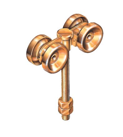 [WH601] Steel Overhead Sliding Gate Carriage, 4 Wheel - Type B, up to 120kg