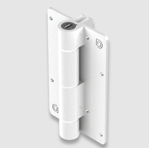 [HN821] D&D Kwikfit Self Closing Hinges - 20kg, White, No Legs - Pair