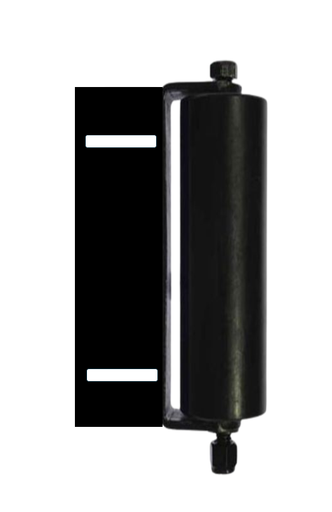 [WH195] Sliding Gate Side Roller Bracket - 200x40mm Black Roller, Black Holding Bracket