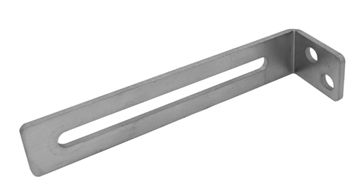[BKGB302] Sliding Gate Guide Angle Bracket - 220x60mm, To Suit M18, Silver