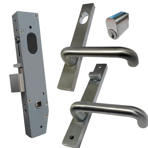 [FK594] Lockton Stainless steel inflame Swing Gate Lock 23 MM BACKSET  - (ENTRANCE) Kit