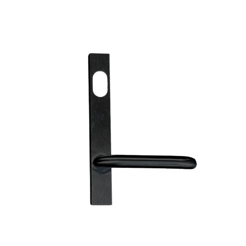 [MKLH418] Lockton Insert Mortice Lock Handle - Oval, 3582/3782, External Plate - Stainless Steel in Satin Chrome Black