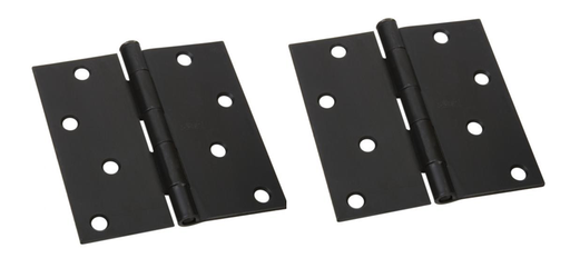 [HN121] Pair - Steel Butt Hinges 100x75x2.5mm finished - Satin Black